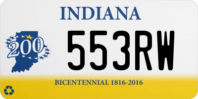 IN license plate 553RW