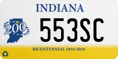 IN license plate 553SC