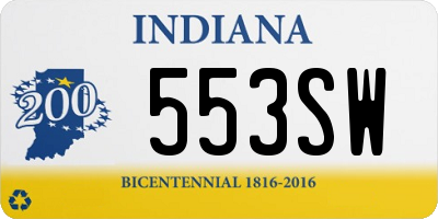 IN license plate 553SW