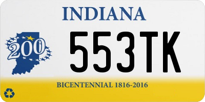 IN license plate 553TK