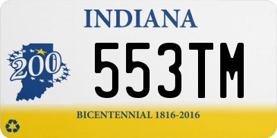 IN license plate 553TM