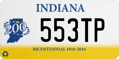 IN license plate 553TP