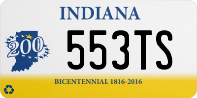 IN license plate 553TS