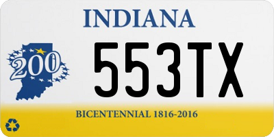 IN license plate 553TX