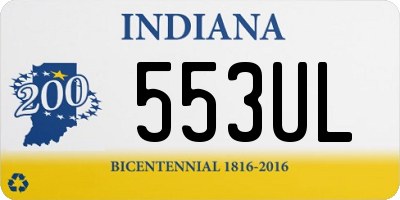 IN license plate 553UL