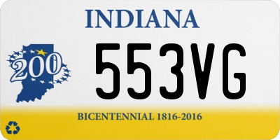 IN license plate 553VG