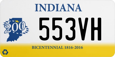 IN license plate 553VH