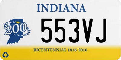 IN license plate 553VJ