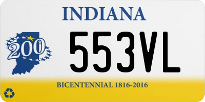 IN license plate 553VL