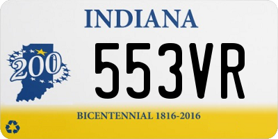 IN license plate 553VR