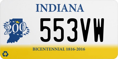 IN license plate 553VW