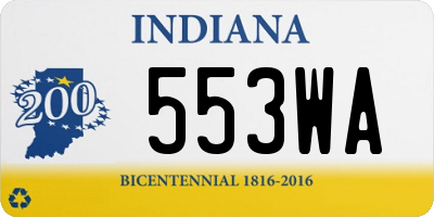 IN license plate 553WA