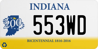 IN license plate 553WD