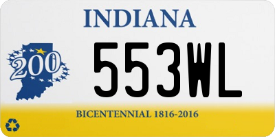 IN license plate 553WL