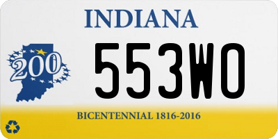 IN license plate 553WO