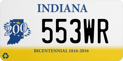 IN license plate 553WR