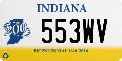 IN license plate 553WV