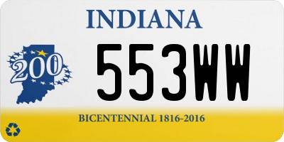 IN license plate 553WW