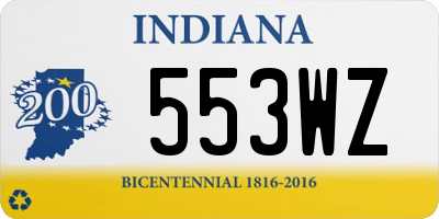 IN license plate 553WZ