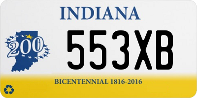 IN license plate 553XB