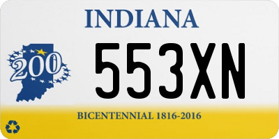 IN license plate 553XN