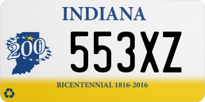 IN license plate 553XZ