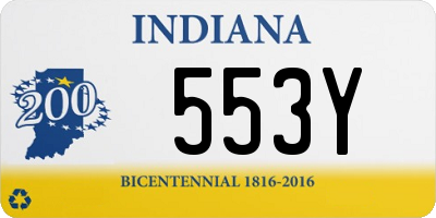 IN license plate 553Y