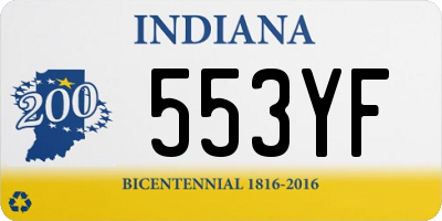 IN license plate 553YF