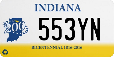 IN license plate 553YN