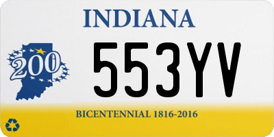 IN license plate 553YV