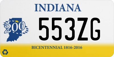 IN license plate 553ZG