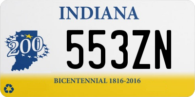 IN license plate 553ZN