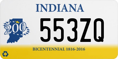 IN license plate 553ZQ