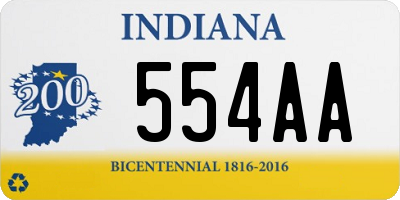 IN license plate 554AA