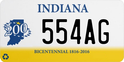 IN license plate 554AG