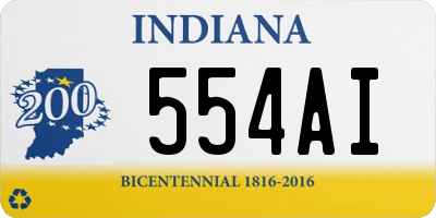 IN license plate 554AI