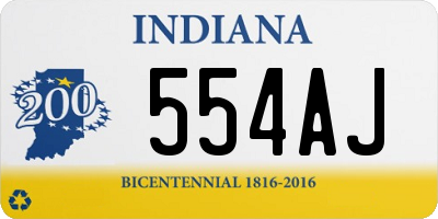 IN license plate 554AJ