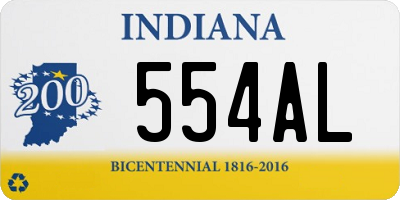 IN license plate 554AL