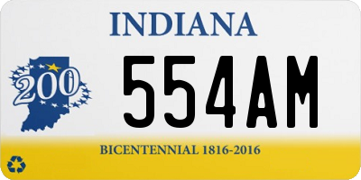 IN license plate 554AM