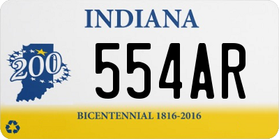 IN license plate 554AR