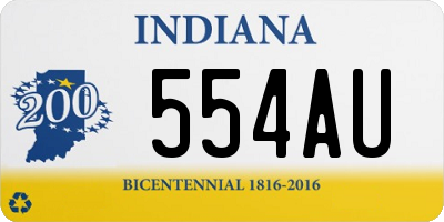 IN license plate 554AU