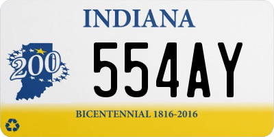 IN license plate 554AY