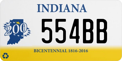 IN license plate 554BB