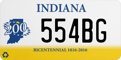 IN license plate 554BG