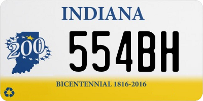 IN license plate 554BH