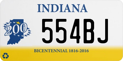 IN license plate 554BJ