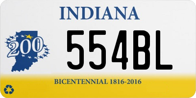 IN license plate 554BL