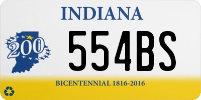 IN license plate 554BS