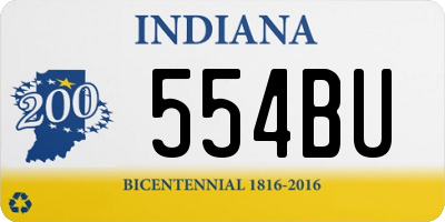 IN license plate 554BU