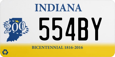 IN license plate 554BY